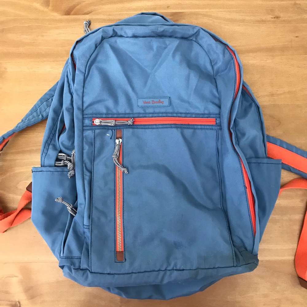 Ver Bradley blue orange backpack